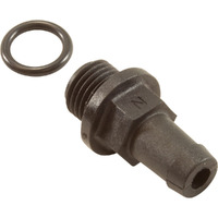 Pump 3/8" barbed air bleed plug & o-ring - USA thread - Suits Aquaflo, Waterway, post 2022 LX, and others
