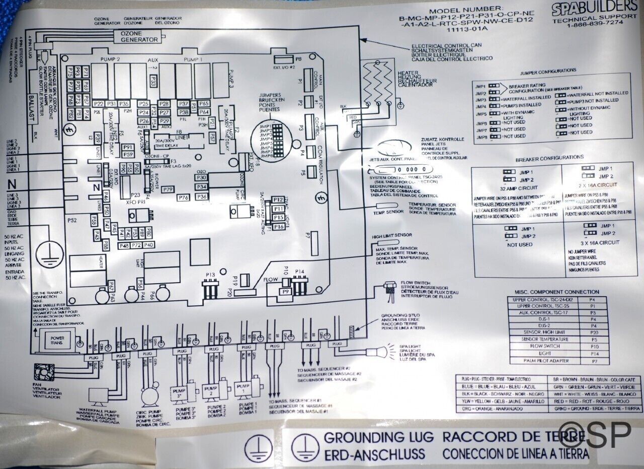 Dimension One Spas Gecko MSPA-MP-D12 PCB 01710-1010E