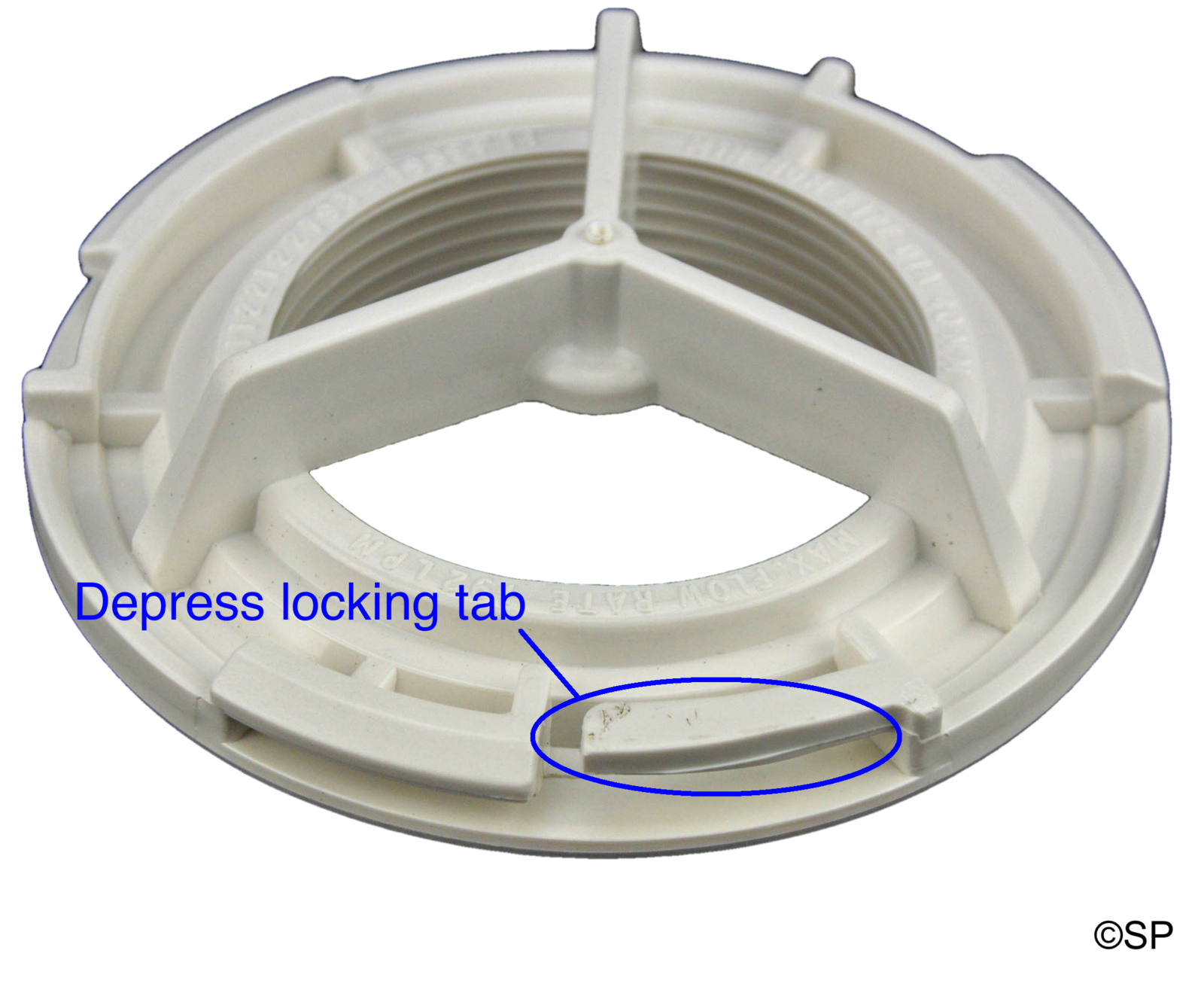 Edgetec FlexiFlange Spa Bath Suction COVER ONLY 192 lpm rated Chrome