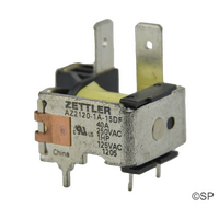 T-90 Type PCB Relay - Zettler AZ2120-1A-15DF, 40A, 15v Coil - Open Style
