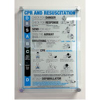 CPR Sign for Spas & Swimming Pools - Deluxe Premium Acrylic 420mm x 594mm