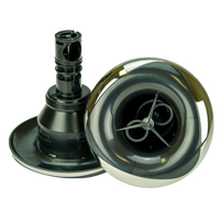 Rising Dragon 4" Large Face Alpha Series Twin Pulse Jet - Graphite Grey / SS - Threaded