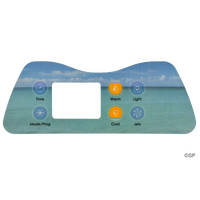 Artesian Spas Island series topside touchpad overlay decal 6 button 1 pump