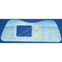 Artesian Spas Island series topside touchpad overlay decal - 7 button, 2 pump
