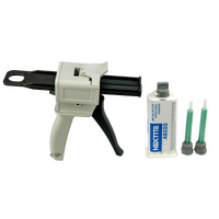 AB200 MMA Plastic Acrylic Weld Adhesive with extra Static Mixer tip & Applicator Gun KIT