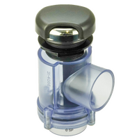 Balboa 1.5" / 40mm 2 Port Crescent 100% Posi-seal On/Off Valve - Charcoal / SS