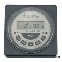 Frontier Flush Panel Mount Timeclock - Digital 7 day - with Battery Back Up