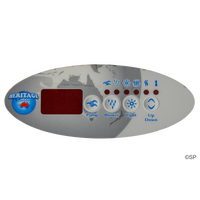 Gecko / Spa Builders TSC-9 / K-9 4 button Overlay Decal Sticker - Heritage Spas