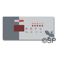 Gecko / Spa Builders K-18 / TSC-18 Panel - 4 button touchpad overlay decal only - 1 pump, NO Blower