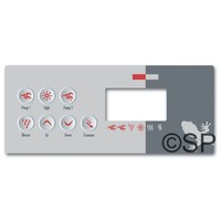 Gecko / Spa Builders k-8 / TSC-8 SEVEN Button Overlay Sticker