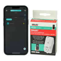 Arlec Grid Connect WiFi Smart Spa Mobile Phone Control Weatherproof Plug In Socket with Energy Meter