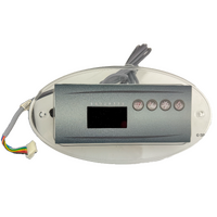 Gecko / Spa Builders TSC-19 / K-19 / Hydroquip Eco-8 Topside Panel - with Oval Placard & Rectangular decal Jets-Jets-Light-Temp