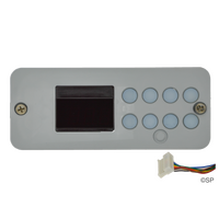 Hydroquip Pentair Gecko K-35 or Eco-3 Panel - 6 button with NO outer lip - to suit shaped placard only