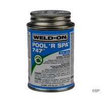 IPS Weld-On 747 Pool 'R Spa Flex Solvent Cement - 1/4 pint/118ml - Blue