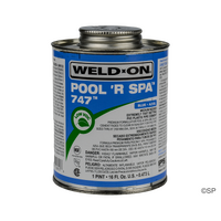 IPS Weld-On 747 Pool 'R Spa Flex Solvent Cement - 1 pint/473ml - Blue