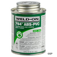 IPS Weld-On 794 ABS-PVC Transitional Solvent Cement - 1/2 pint/237ml - Green