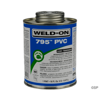 IPS Weld-On 795 Pool 'R Spa Flex Solvent Cement - 1 pint/473ml - Clear