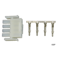 Male AMP 2 Speed Pump Plug Housing 4 pin and 4 x AMP male pins