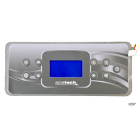 Spa-Tech MP30 Touchpad - 9 button - 2 pump - Rectangular - Suits Black CIII box AND Grey CII box