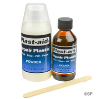 Plast-Aid Two Part Adhesive Sealant Plastic Repair Kit - 6oz / 160g