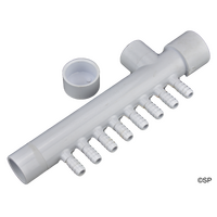 8 Port 3/8" Barb Manifold x 1" socket x spigot