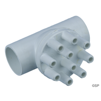 10 port 3/8" Barb Manifold 1" Sockets
