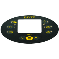 Davey Spaquip Spa Power 800 Touchpad Overlay Decal - Oval