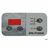 Spaquip Spa Power 500 Rectangular touchpad overlay decal