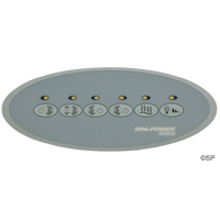 Spaquip Spa Power 1200 Secondary Touchpad 6 Button Decal Overlay