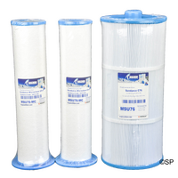 485mm L x 214mm D Sundance Spas Microclean Ultra Filter Assembly - Inner x 2, & Outer Cores