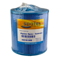 155mm L x 145mm D Alpine Spas / Sunrans CD18 Replacement Pleated Cartridge Filter - Anti-Microbial