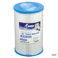 200mm L x 125mm D o2, Vortex, Escape, Maax, Arctic Spas, Rising Dragon filter replacement cartridge C24
