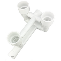 Waterway 9" Gunite Power Seat Kit - Storm Series Gunite Three Jet Manifold