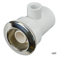 Waterway Poly Jet Straight Body Whirlpool Jet Assembly with Stainless Steel Escutcheon