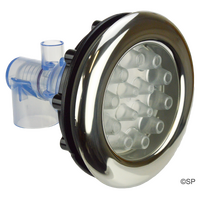 Waterway Master Massage Adjustable Jet - Clear with Stainless Steel Escutcheon - THREADED