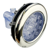 Waterway Master Massage Non Adjustable Jet - Clear with Stainless Steel Escutcheon - THREADED