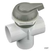 Waterway Top Access 2" Diverter  Valve Notched - Grey
