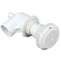 Waterway Plastics Extended Thread 3.5" Hi Flo Suction 1.5" S Elbow for Timber Hot Tubs - 484 lpm rated - White