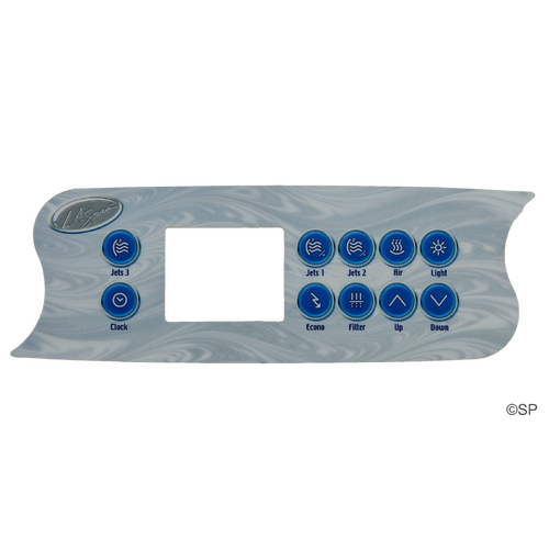 LA Spas K-72 Topside Panel Touchpad Overlay Decal - 10 Button - 3 Pumps, plus Air