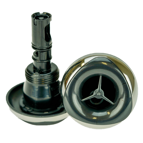 Rising Dragon 2.5" Alpha Series Spinning Jet - Threaded - Graphite Grey/SS