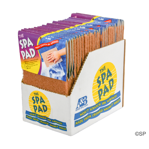 Spa Pad - crushed walnut spa cleaner pad - 25 unit display pack