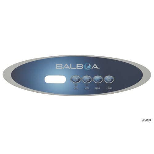Balboa VL260 4 ButtonOval Topside Panel Overlay Decal Jets/Blower/Temp/Light