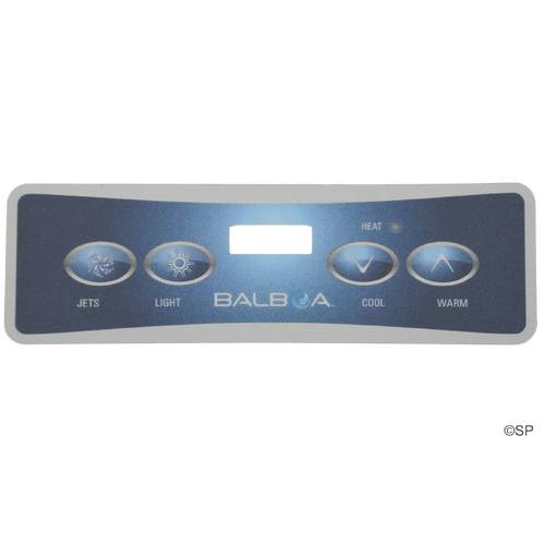 Balboa VL401 touchpad overlay decal - no blower 4 button
