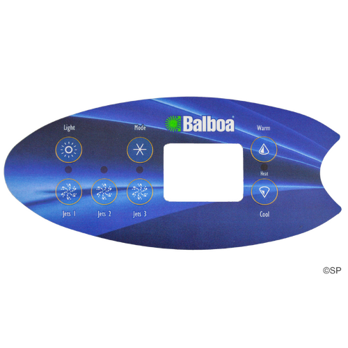 Balboa VL702S Oval 7 button 3 pump touchpad overlay decal