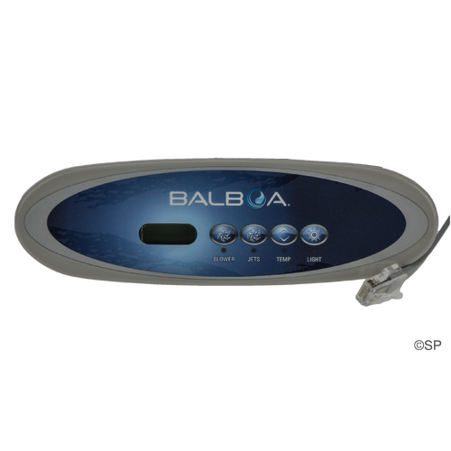 Balboa VL260 4 ButtonOval Topside Panel - LCD - Blower/Jets, Jets, Temp, Light
