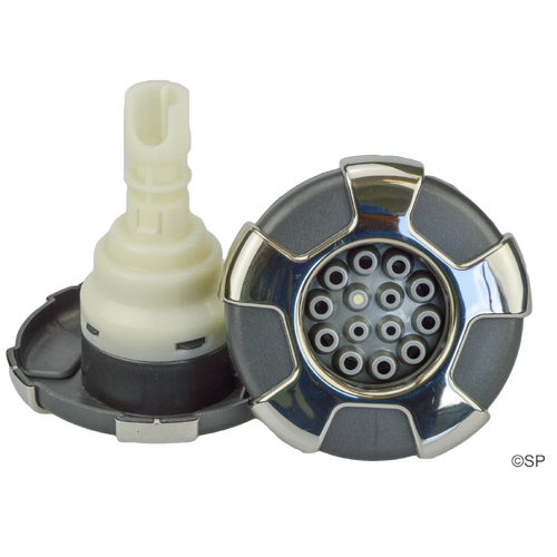CMP 400 Series 4-1/4" crown series typhoon jet internal - massage - stainless steel / graphite grey / silver