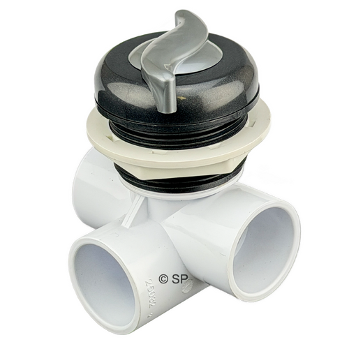 CMP 1" 3 Way Horizontal 100% On/Off Valve - Graphite Grey