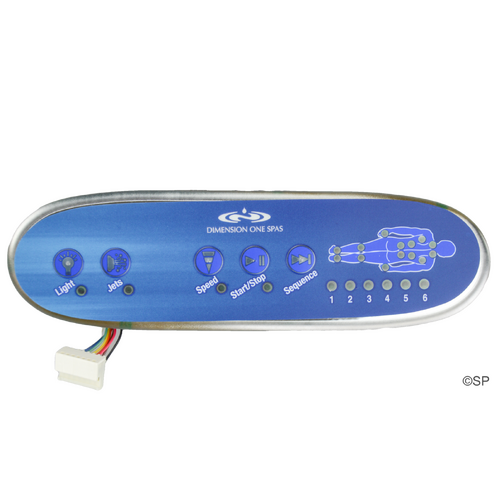 Dimension One Spas Gecko K-42 DJS Touchpad Panel - Blue