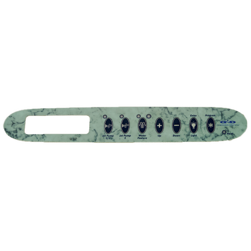 Dimension One Spas Gecko K-24 3 pump 7 button Touchpad Panel Overlay Decal