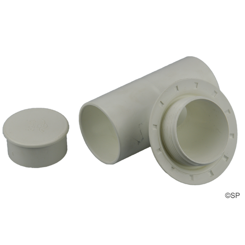 Edgetec Spa Bath Suction Tee Body 1.5"/40mm with End Cap